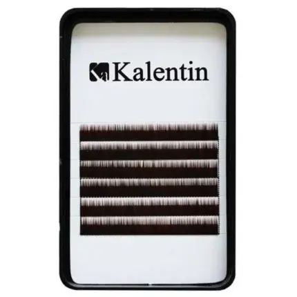Kalentin Extensión de Cejas Planas Negras 6mm
